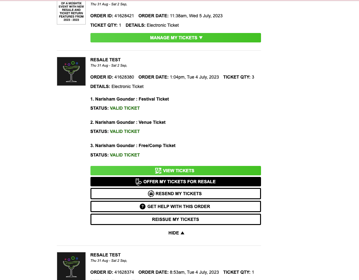 Resale